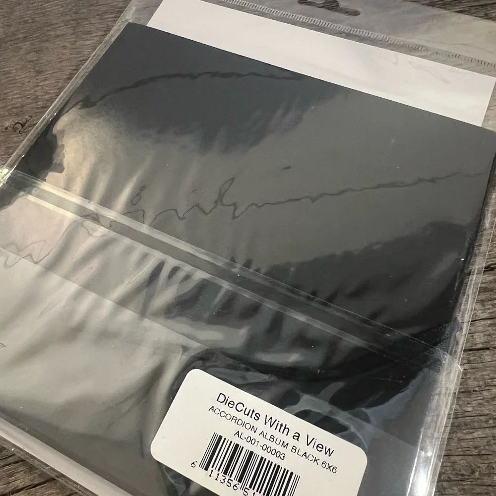 NEW 3x Black 6” x 6” accordion albums